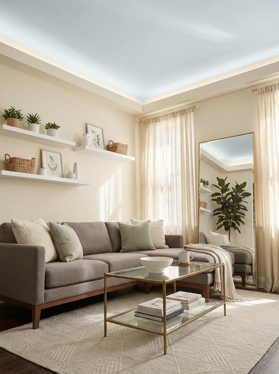 Paint or Paper Your Ceiling a Lighter Shade