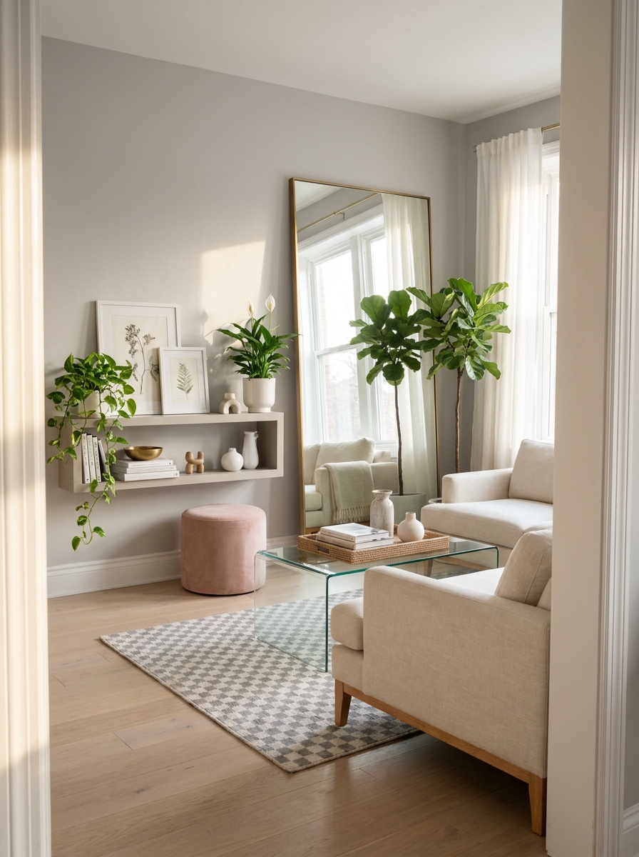 Use Mirrors Strategically to Double Your Visual Space