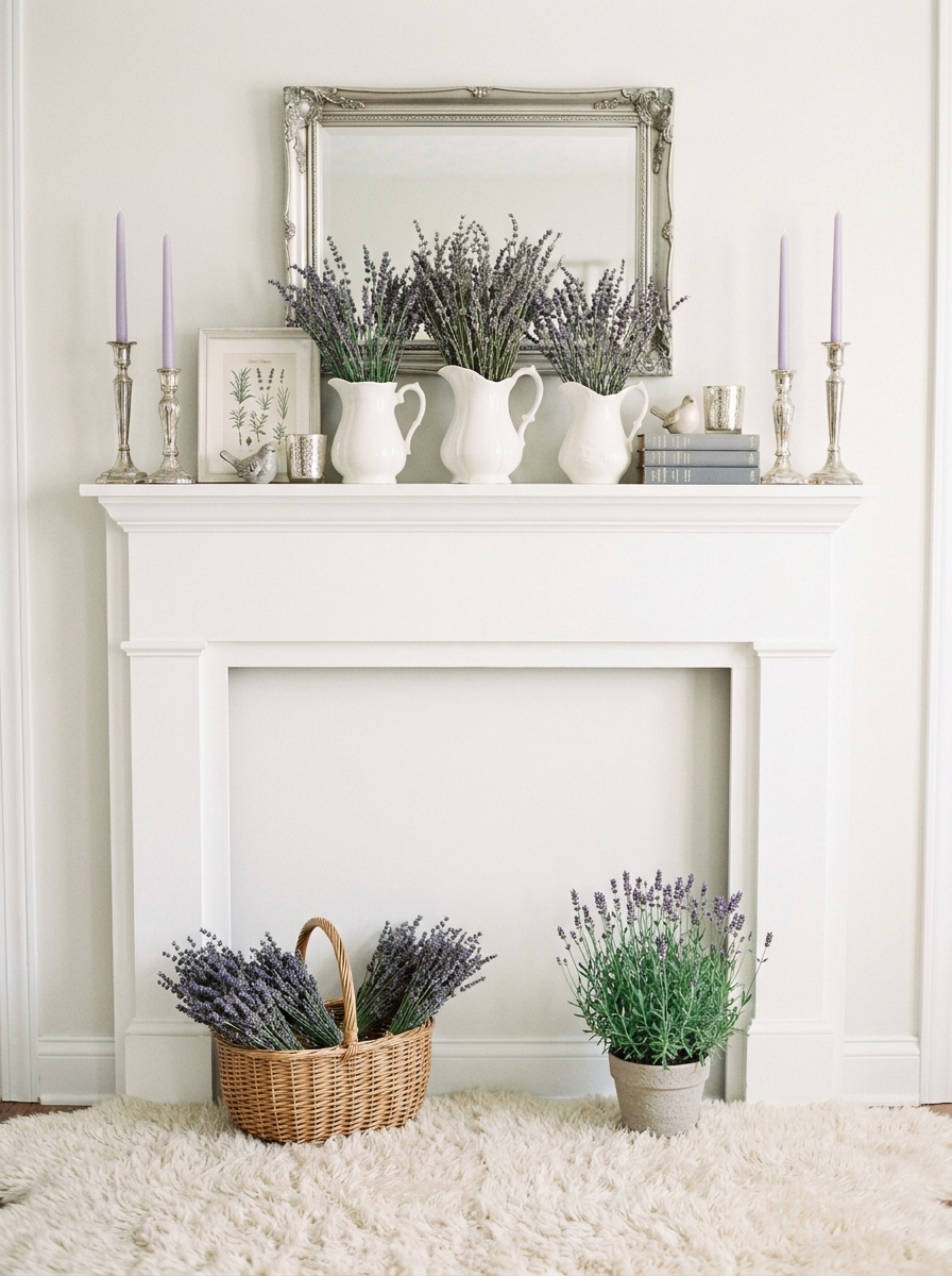 Lavender Fields with Vintage Ironstone and Silver