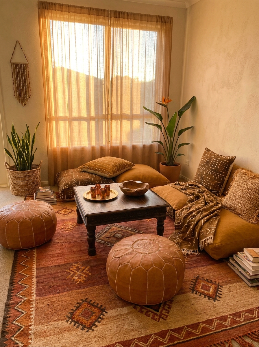 Low-Level Seating with Floor Cushions