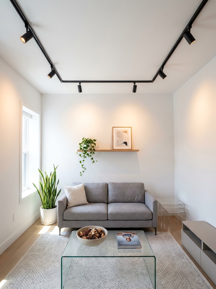 Install Recessed or Track Lighting Instead of Table Lamps