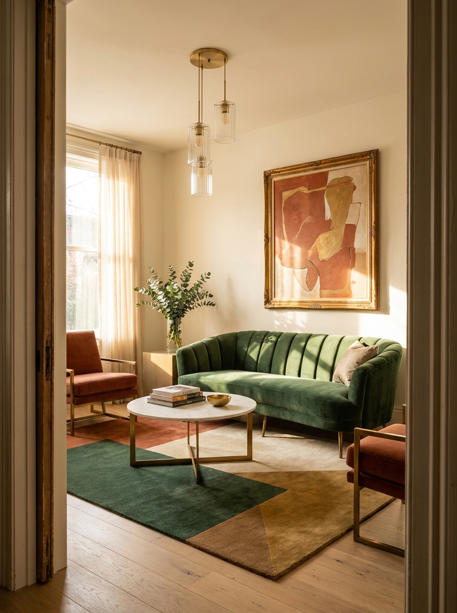 Channel-Tufted Upholstery in Jewel Tones