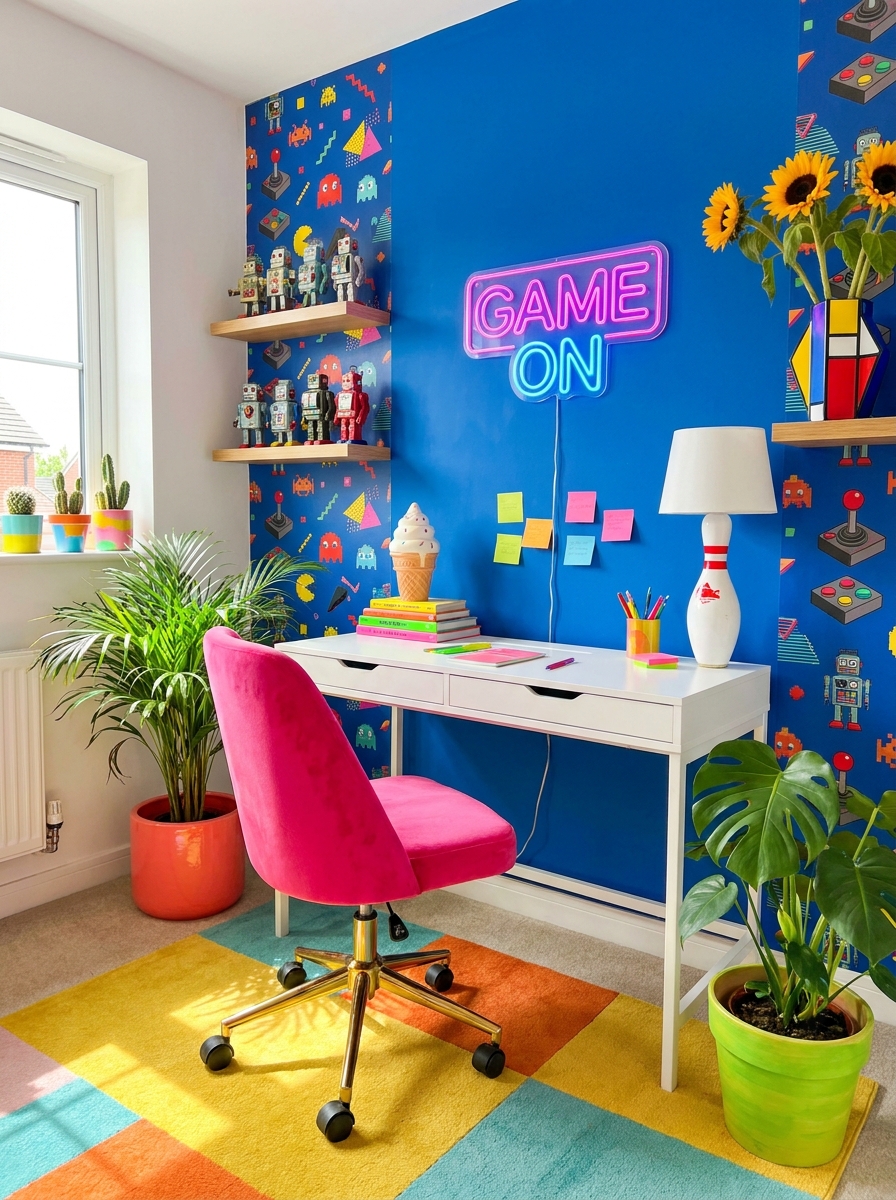Vintage Arcade Vibes in the Home Office