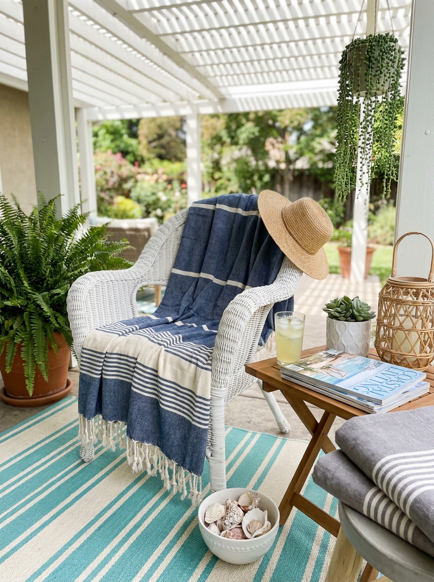 Drape Lightweight Turkish Towels Over Chairs and Sofas