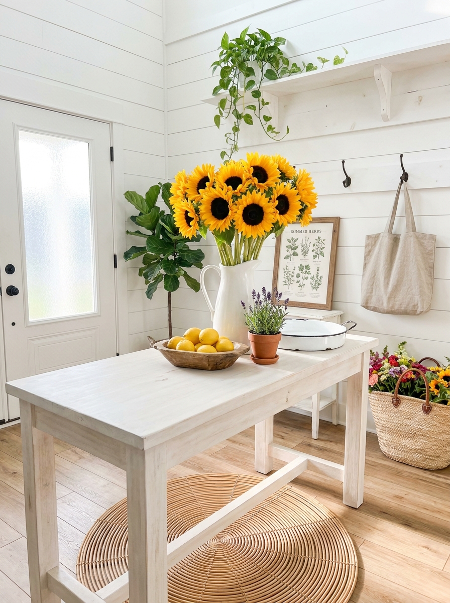 Fill Your Entryway with a Big Bunch of Sunflowers