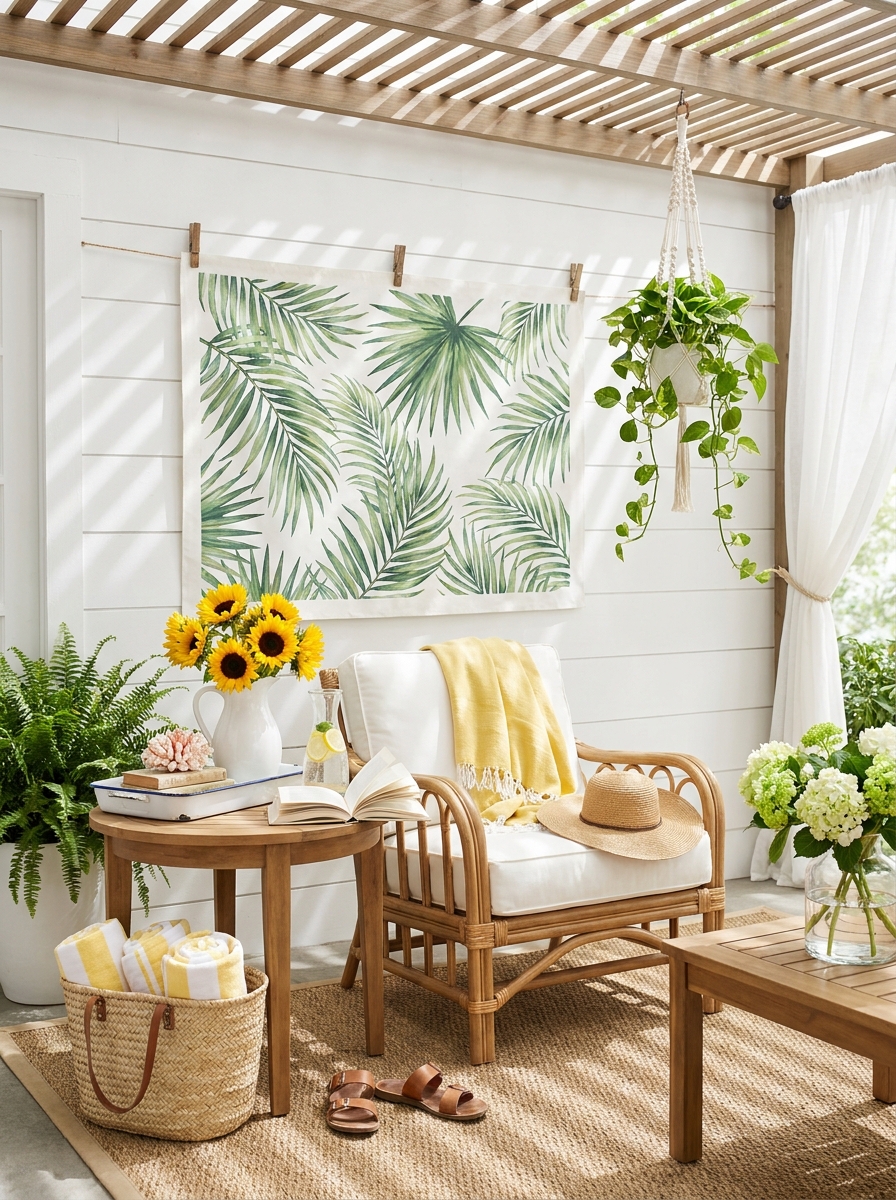 Hang Lightweight Canvas Art with Beach or Botanical Themes