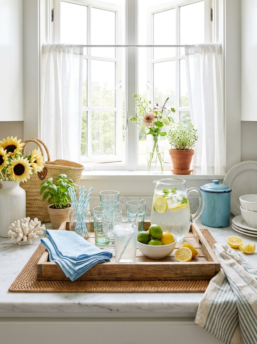 Set Up a Refreshing Beverage Station with Pretty Glassware
