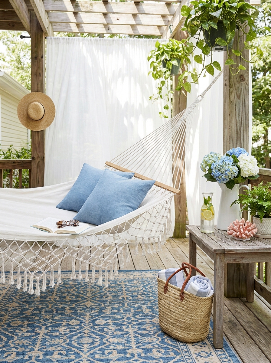 Hang a Simple Rope Hammock in a Shady Corner