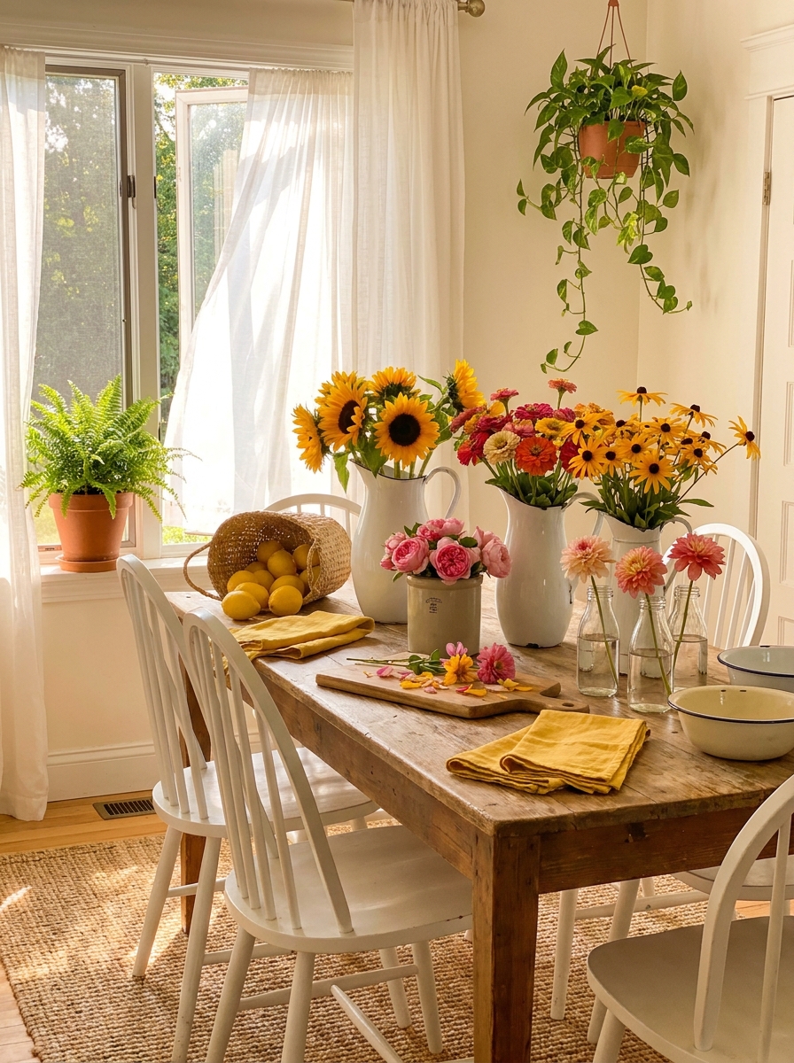Display Summer Blooms in Unexpected Vintage Containers