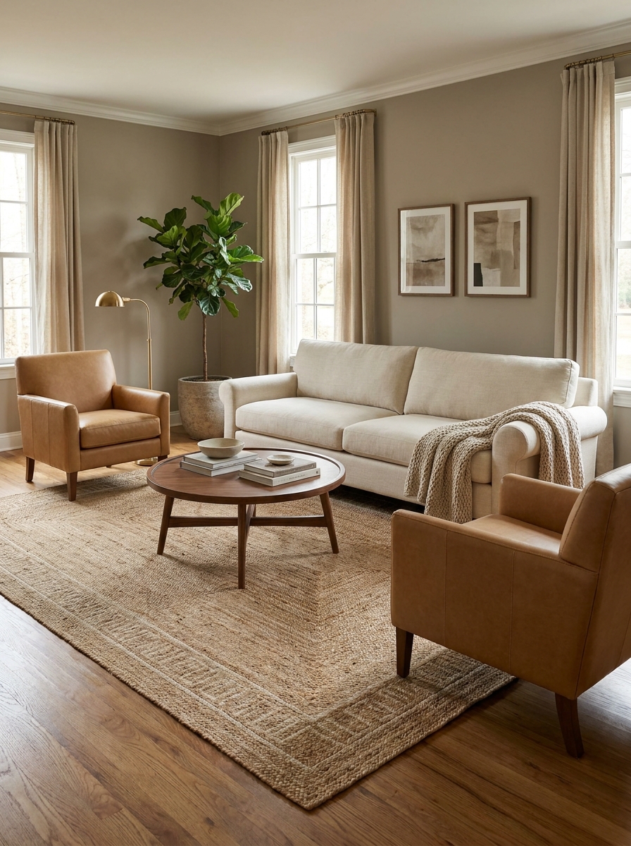 Anchor Your Seating with a Properly Sized Rug
