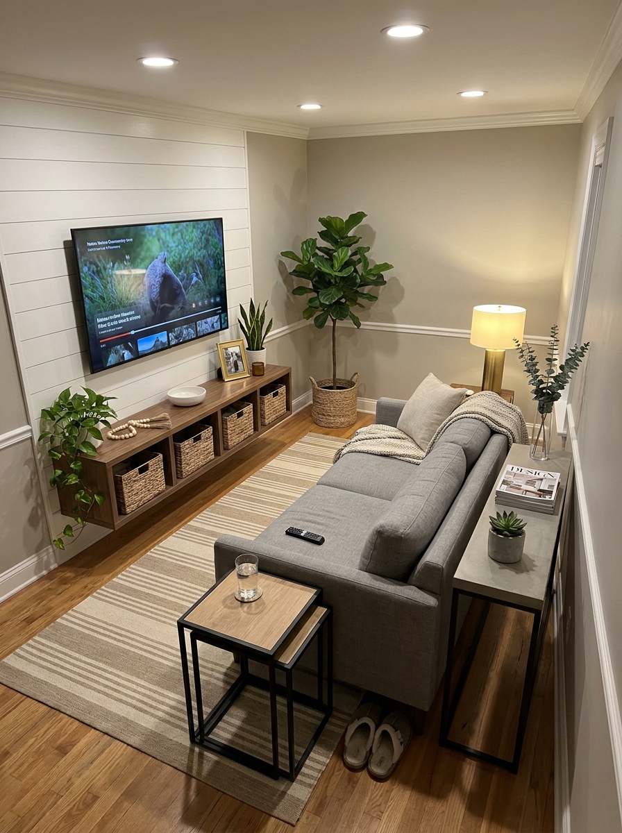 Position Your TV on the Shorter Wall to Avoid the Bowling Alley Effect