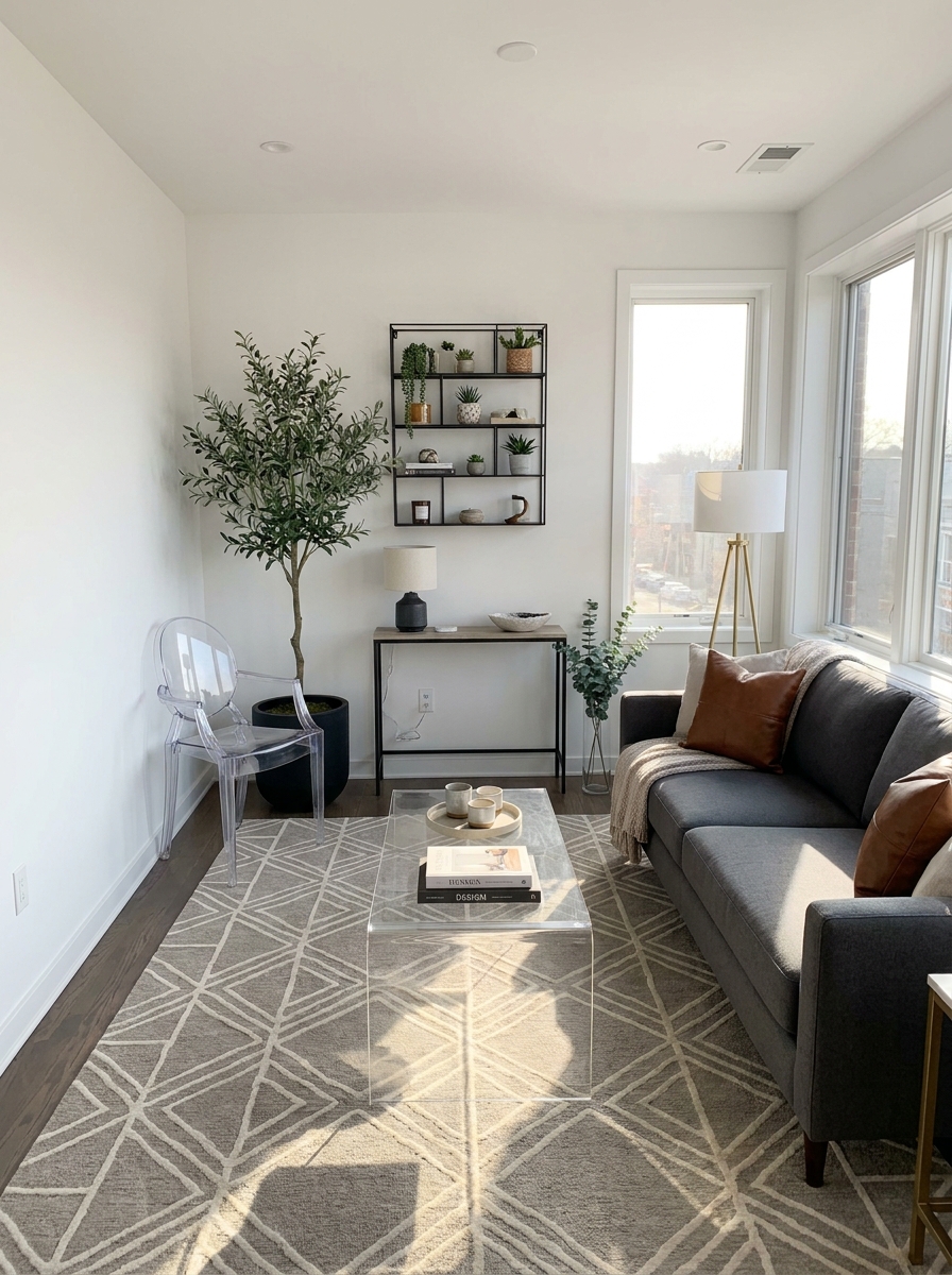 Incorporate Transparent or Lucite Furniture for an Airy Feel