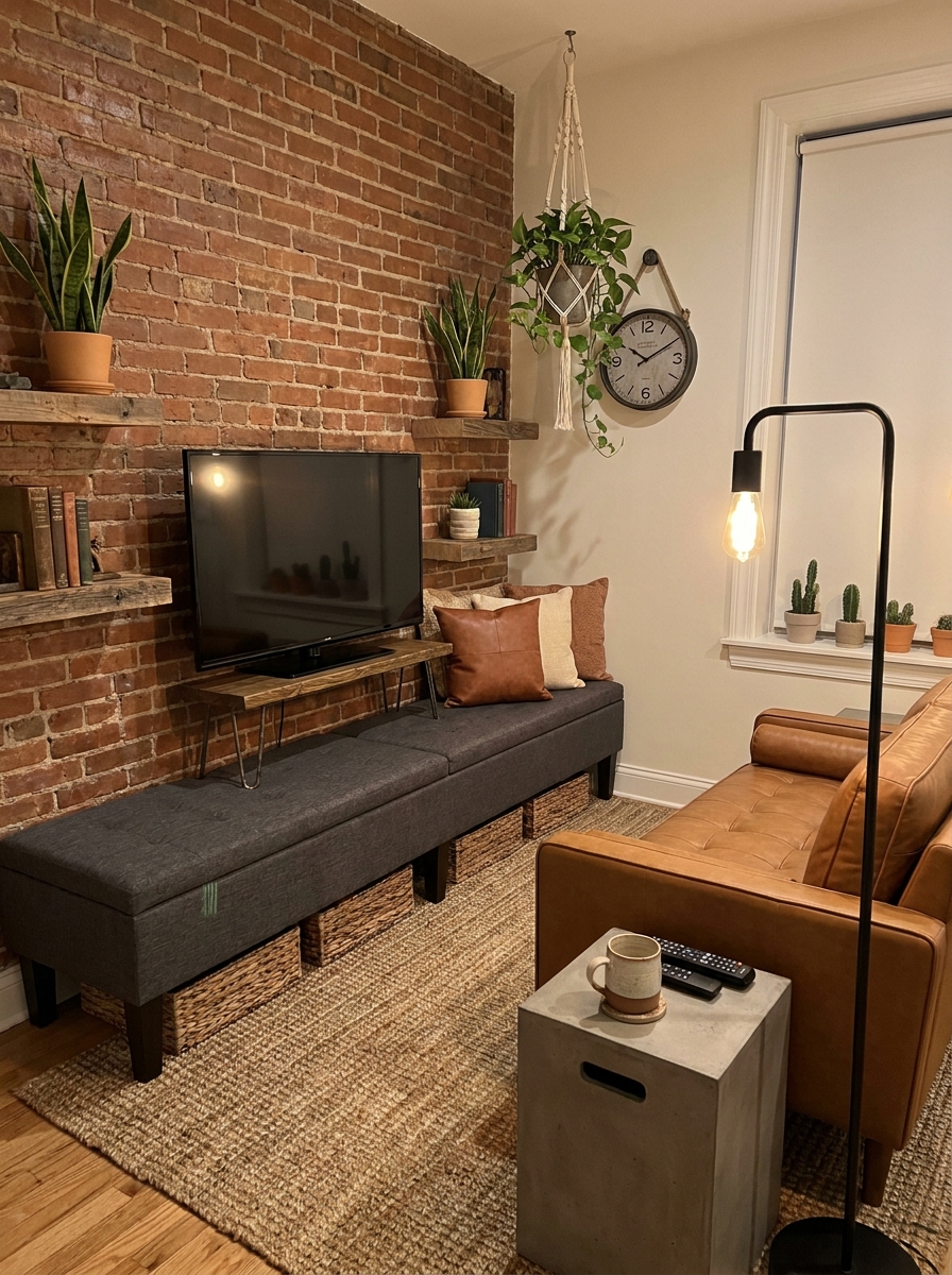 The Low-Profile TV Stand That's Actually Extra Seating