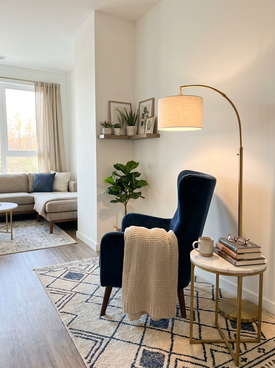 The Corner That Became a Reading Nook With Just Two Pieces