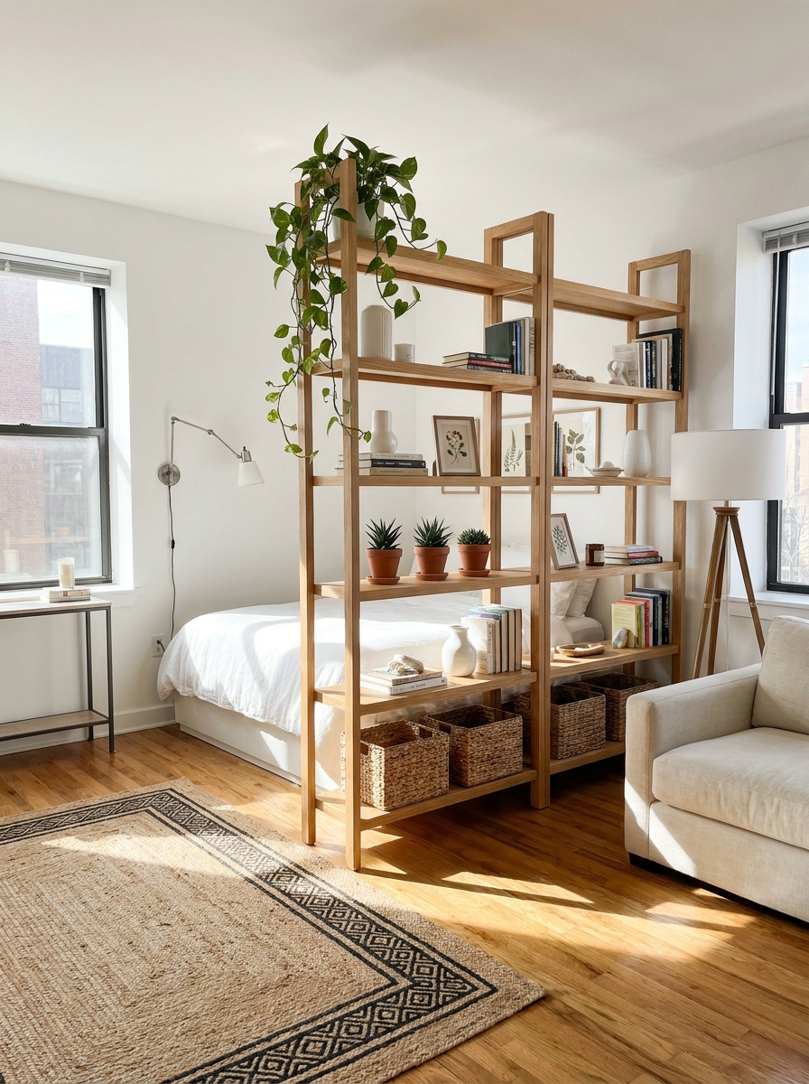 The Room Divider That Adds Function Without Blocking Light