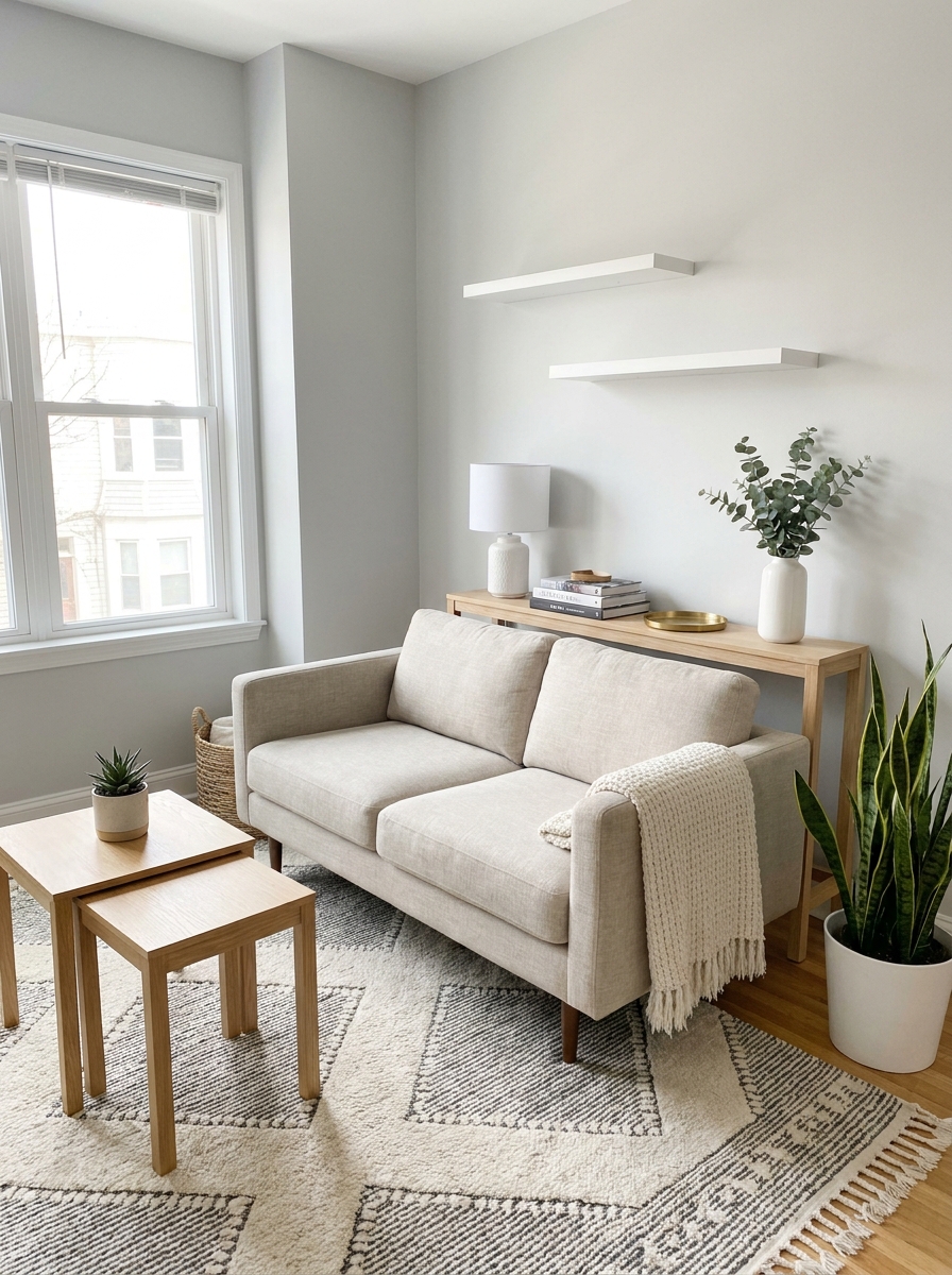 Place a Console Table Behind Your Sofa