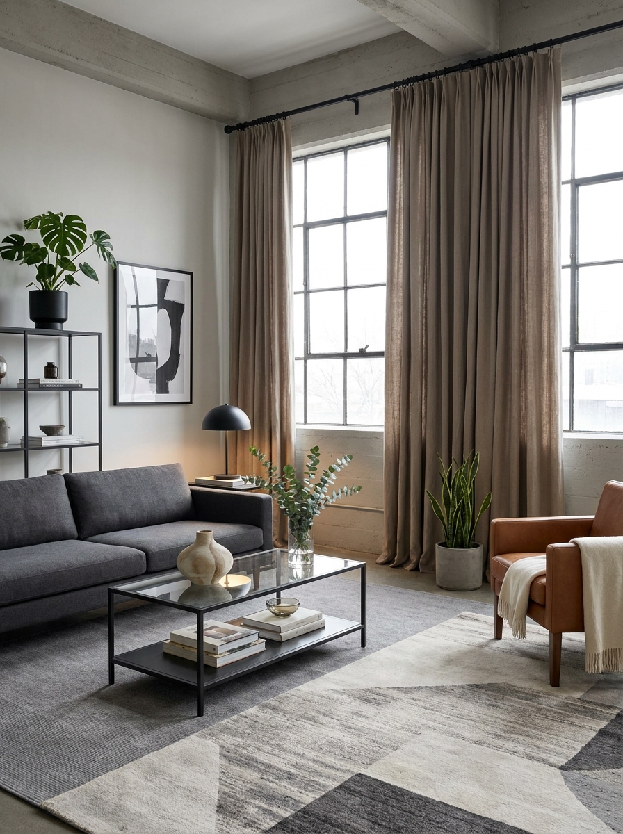 Add Drama with Floor-to-Ceiling Curtains
