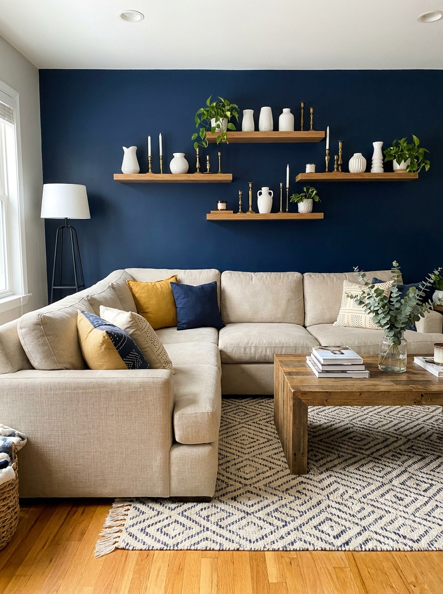Paint One Accent Wall in a Bold Color