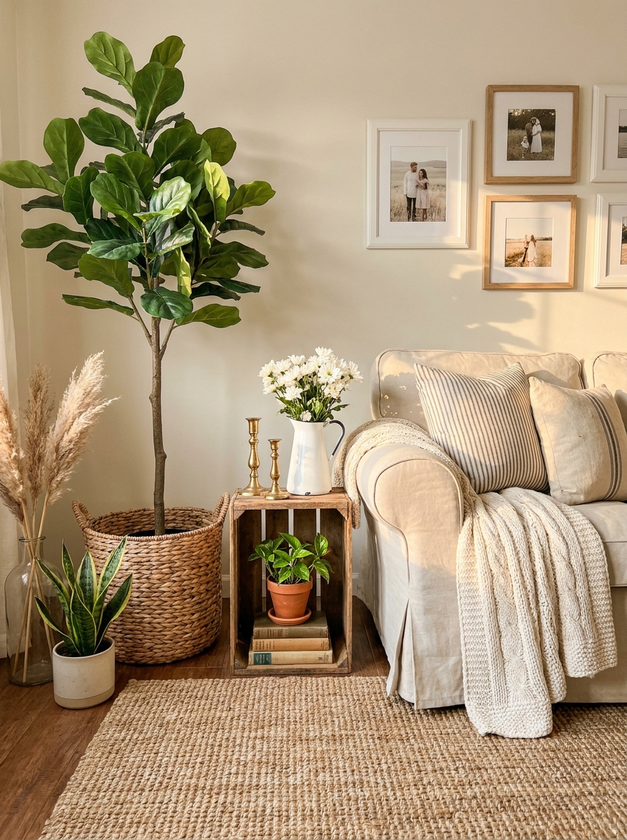 Bring in Oversized Greenery (Real or Faux)