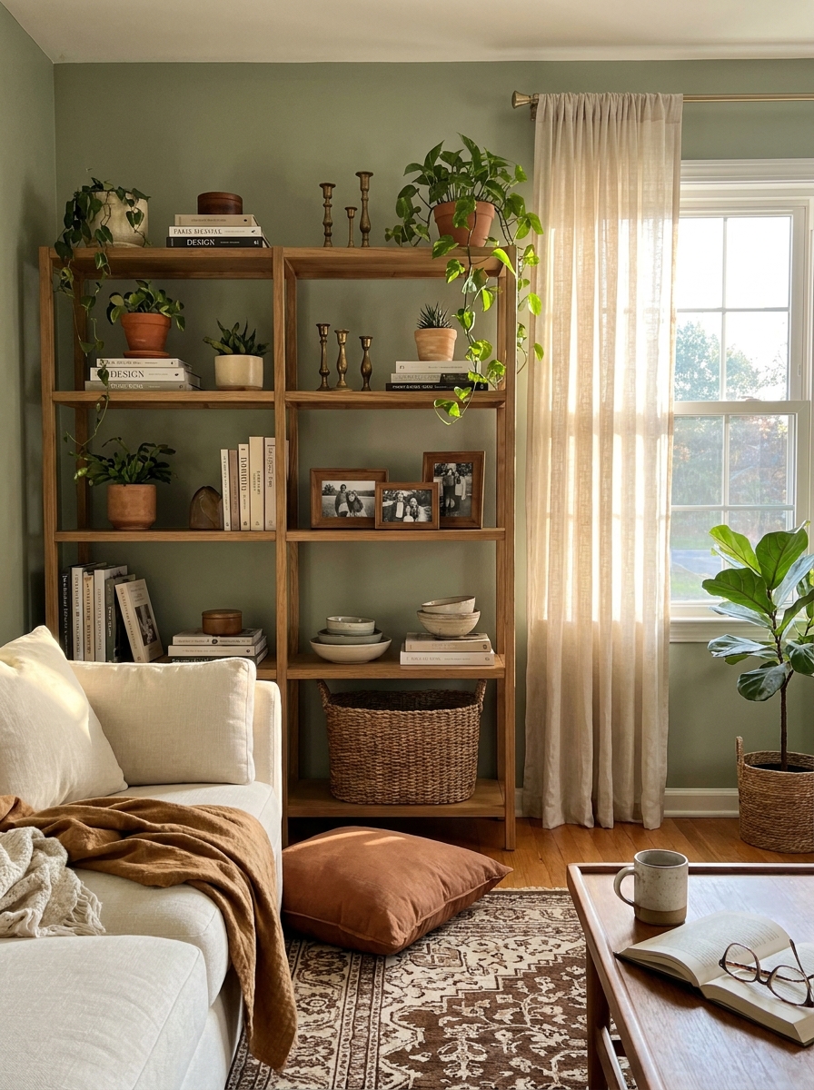 Display Personal Treasures on Open Shelves