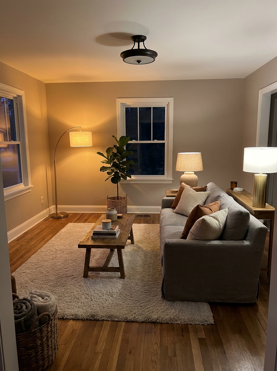 Swap Overhead Lighting for Table and Floor Lamps
