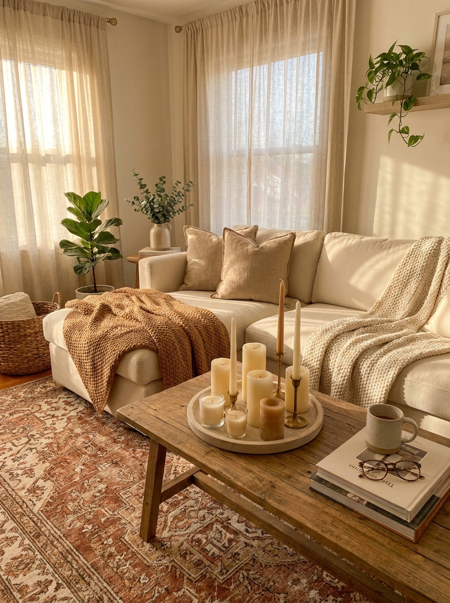 Cluster Candles on Trays for Instant Ambiance