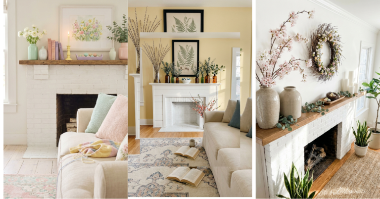 25 Dreamy Spring Mantel Decor Ideas to Refresh Your Space