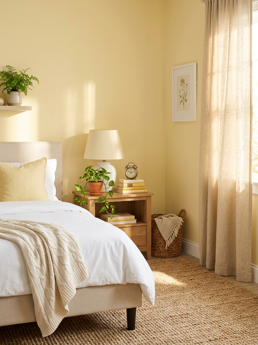 Soft Butter Yellow for Gentle Cheerfulness