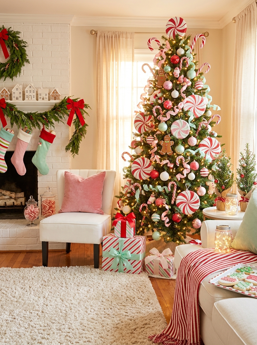 Candy Land with Peppermints and Sweet Treats