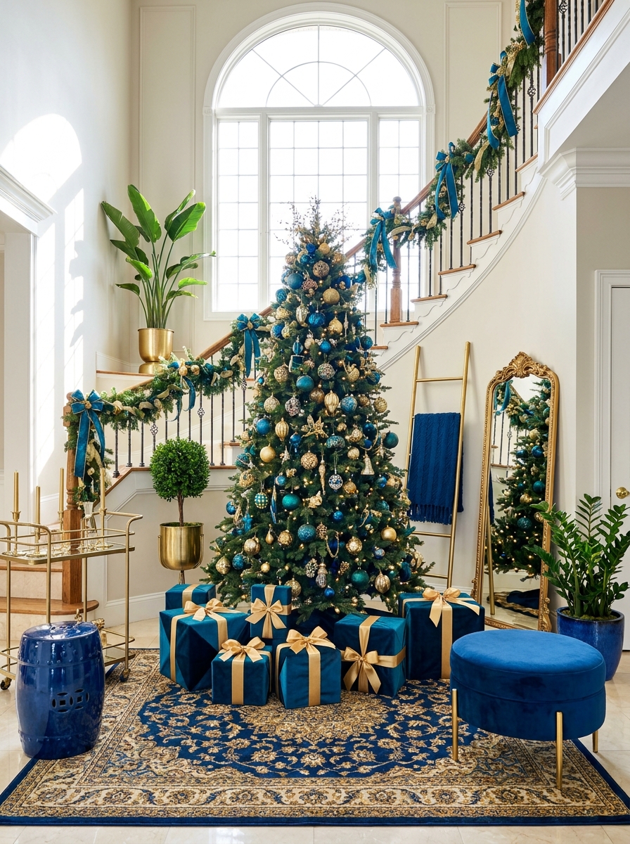 Peacock Blue and Gold Jewel Box