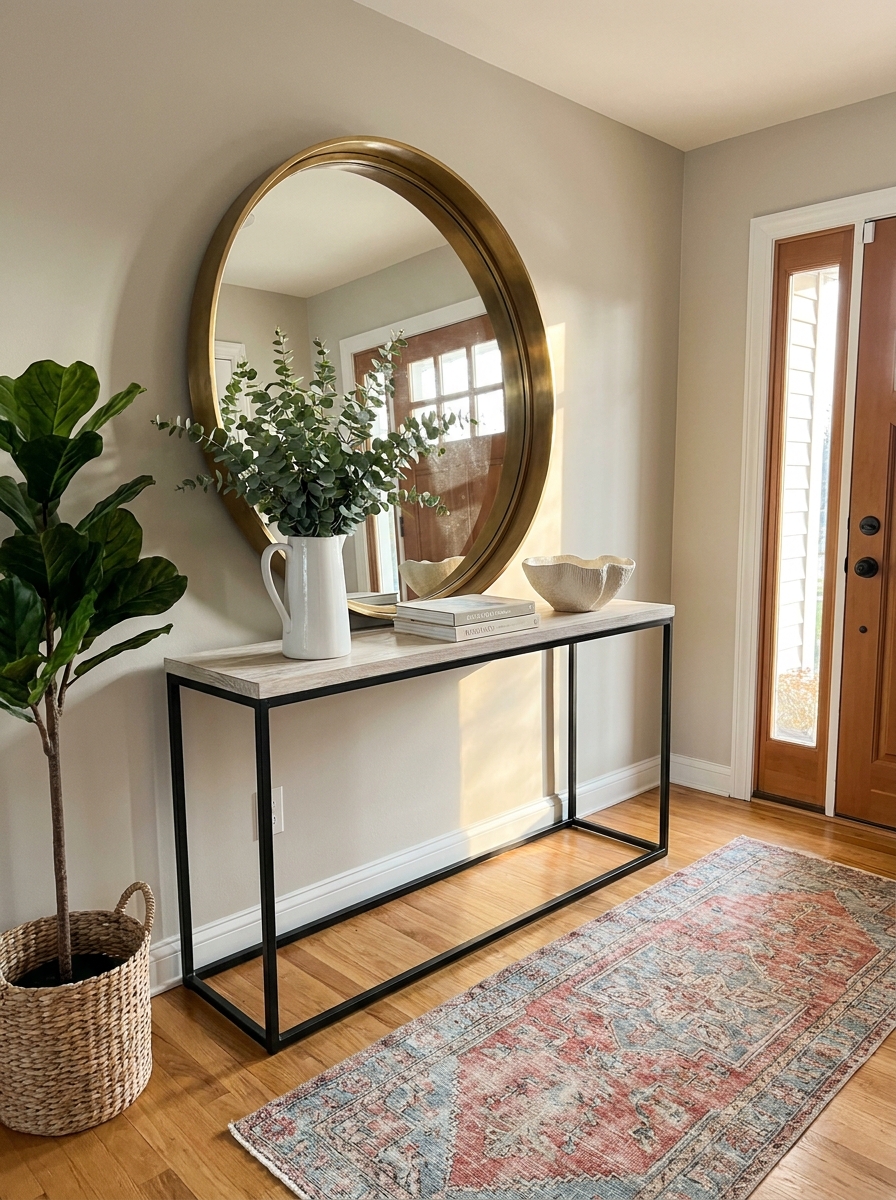Layer in a Statement Mirror Above