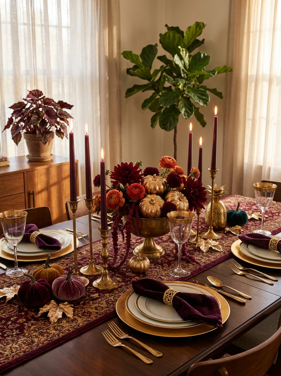 Jewel-Toned Velvet Thanksgiving Glam