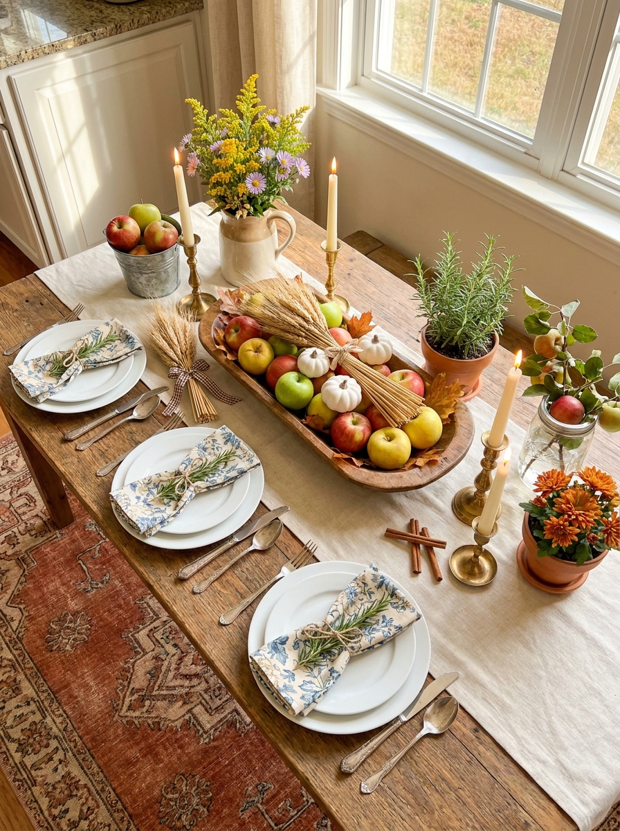 Cottage-Style Apple Orchard Brunch Table