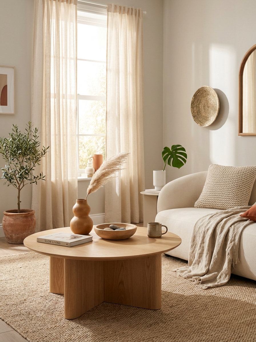 Use Round Shapes to Soften the Space