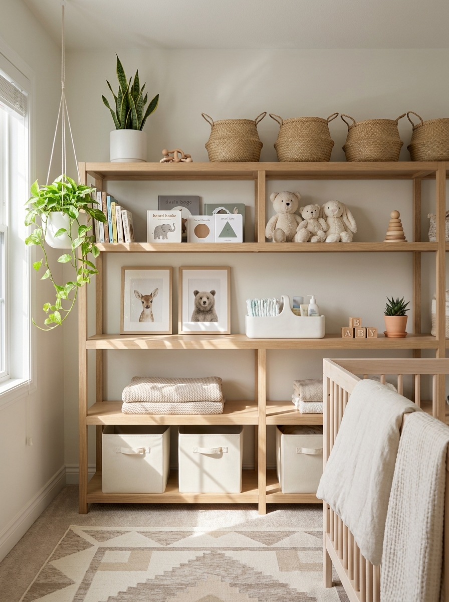 Organized Open Shelving with Curated Calm