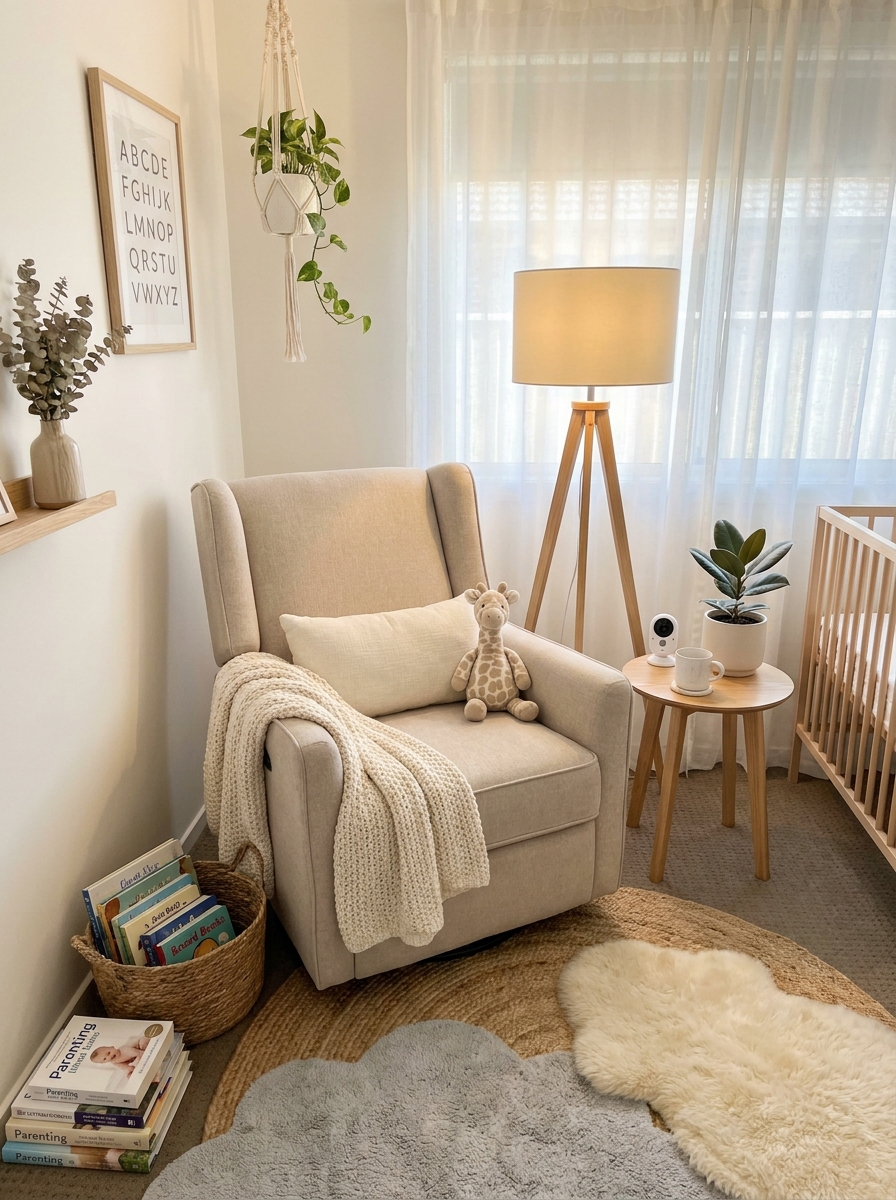 Cozy Reading Nook with Soft Seating