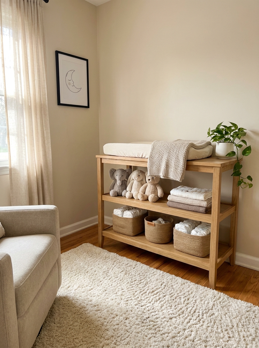 Layered Neutral Textiles for Depth