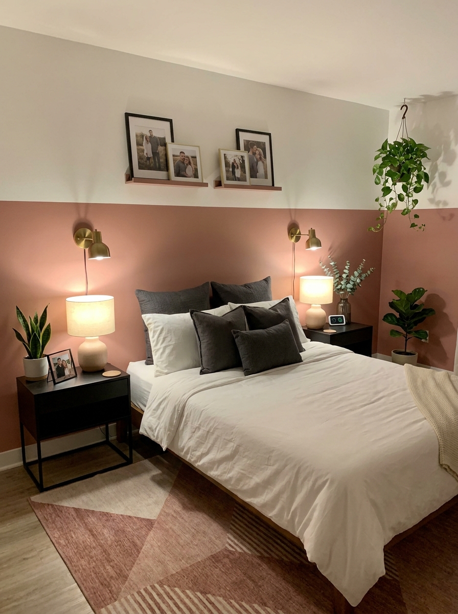 Two-Toned Walls Create Visual Height Without Losing Intimacy