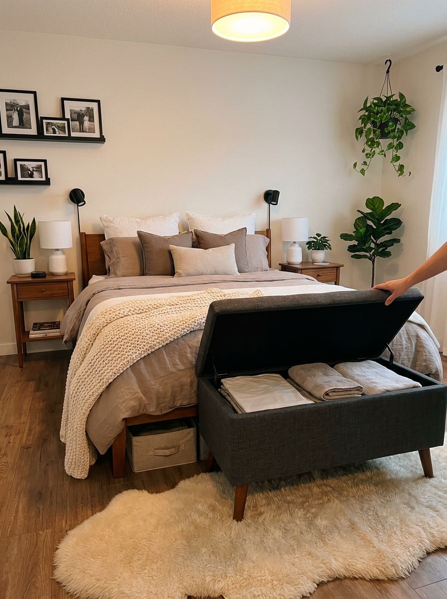 Dual-Purpose Ottomans Give You Seating and Hidden Storage