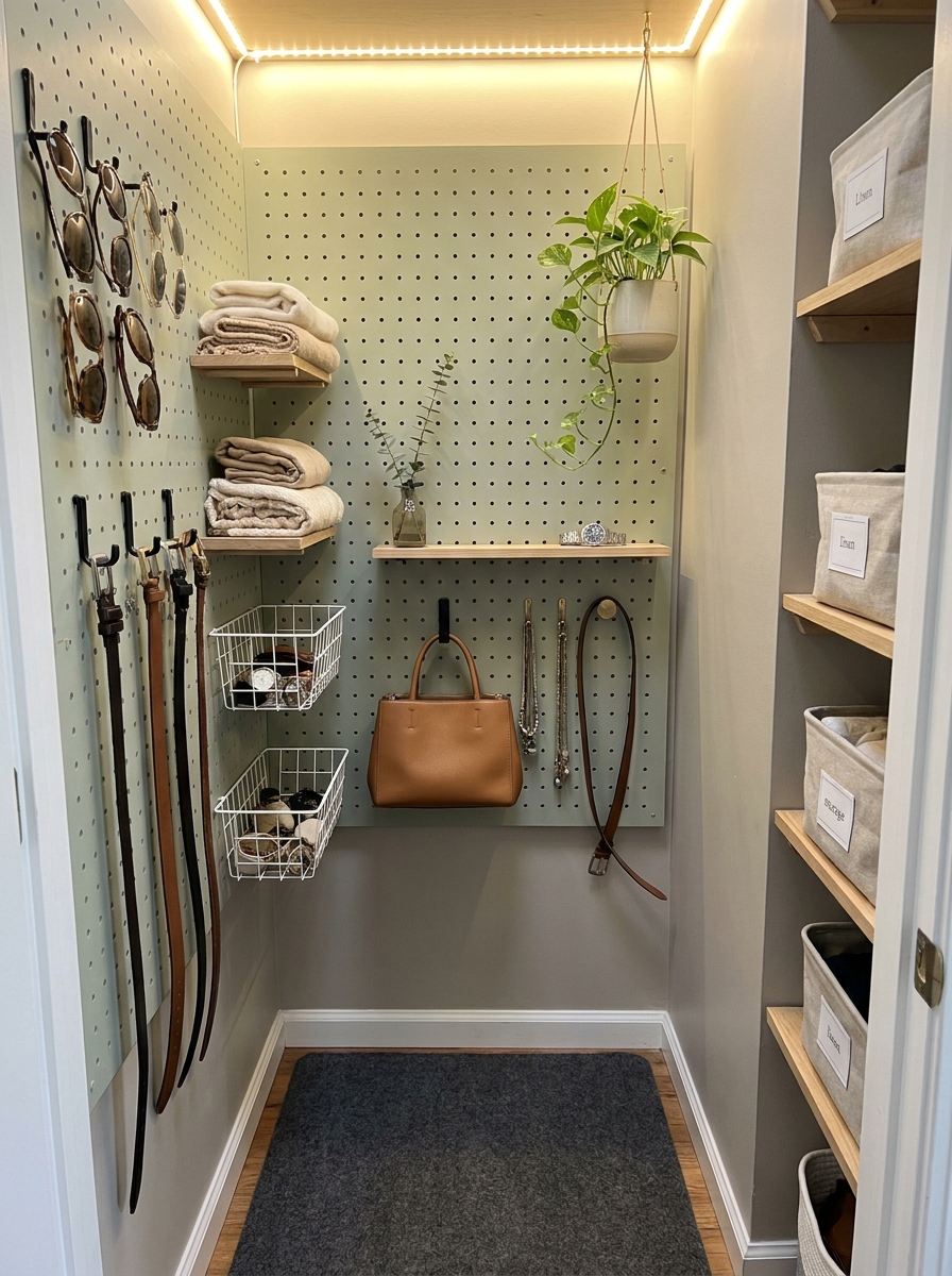 Pegboard Walls That Turn Accessories Into Art