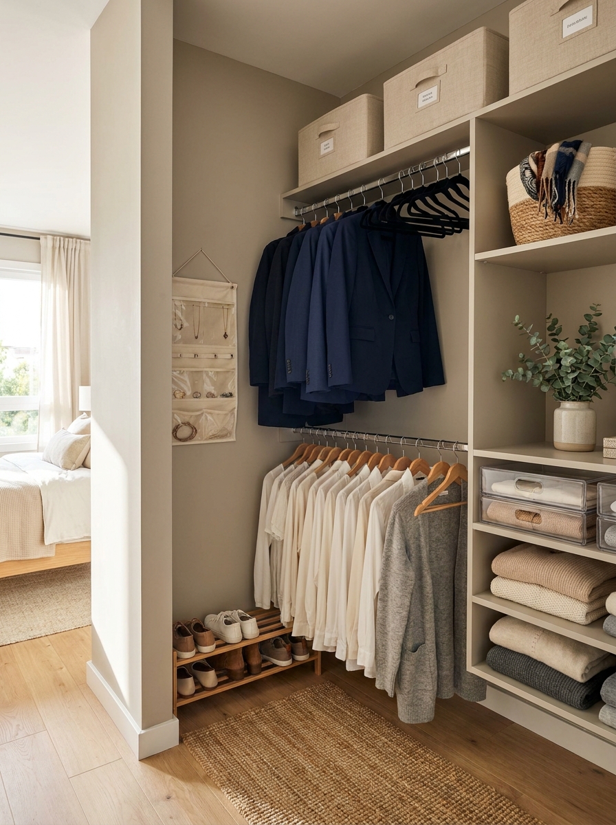 Double Your Hanging Space With Cascading Rods