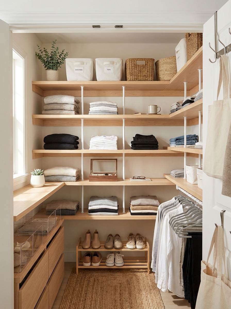 Tension Rods That Create Instant Shelf Dividers