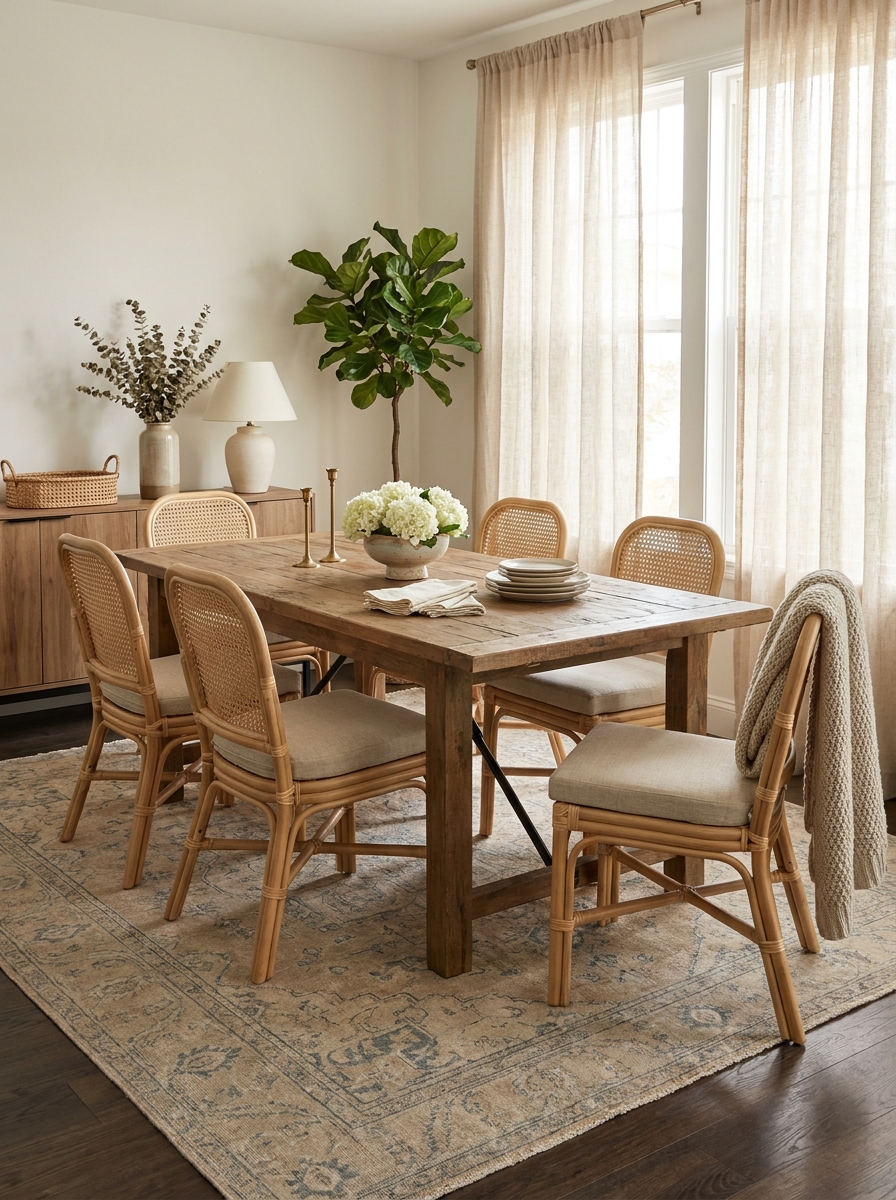 Rattan Dining Chairs Without the $300 Price Tag
