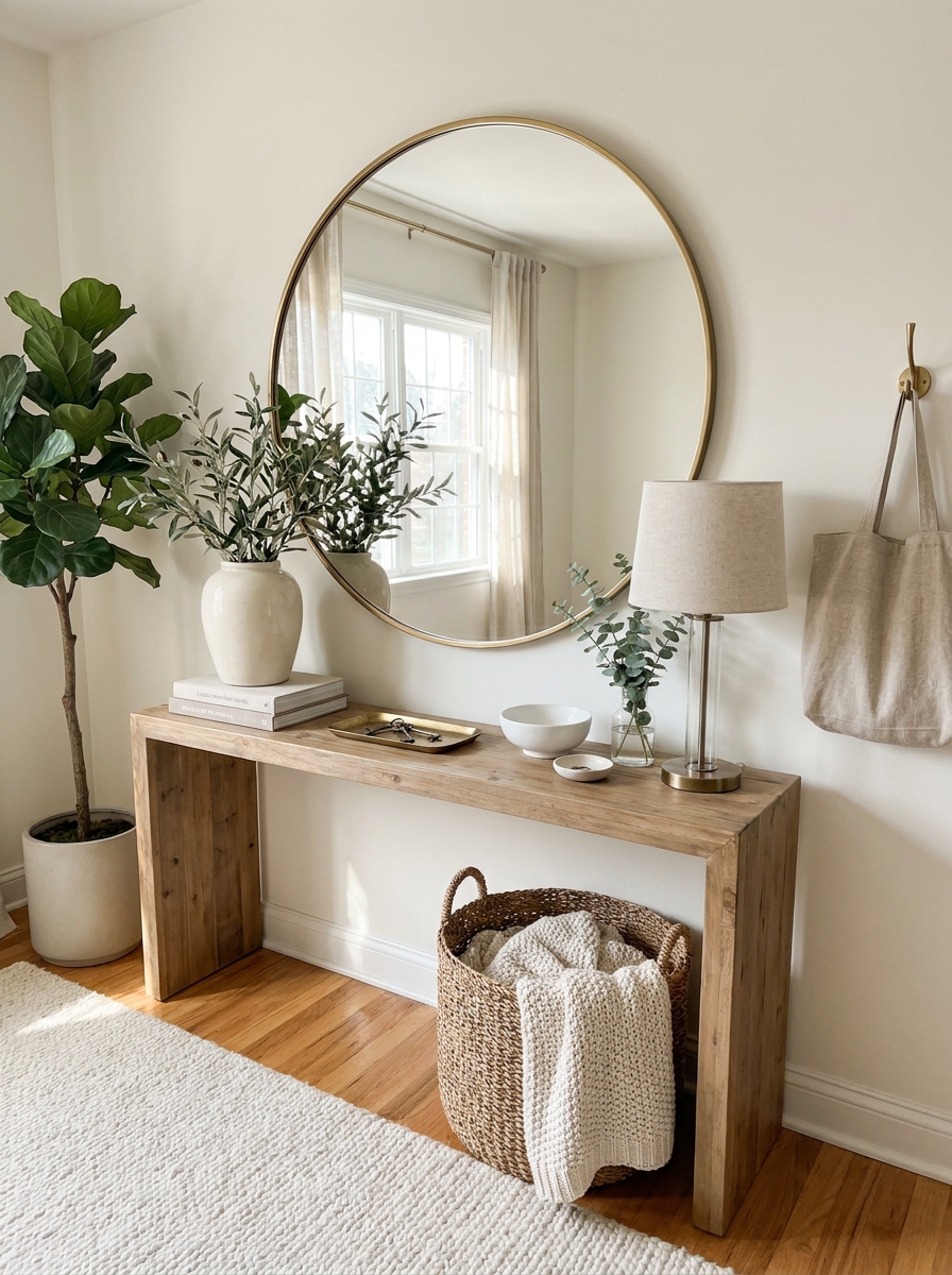 Oversized Round Mirrors That Make Your Entryway Sing