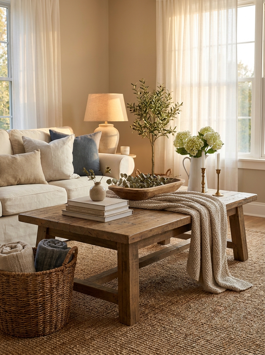 Chunky Wood Coffee Tables with That Reclaimed Look