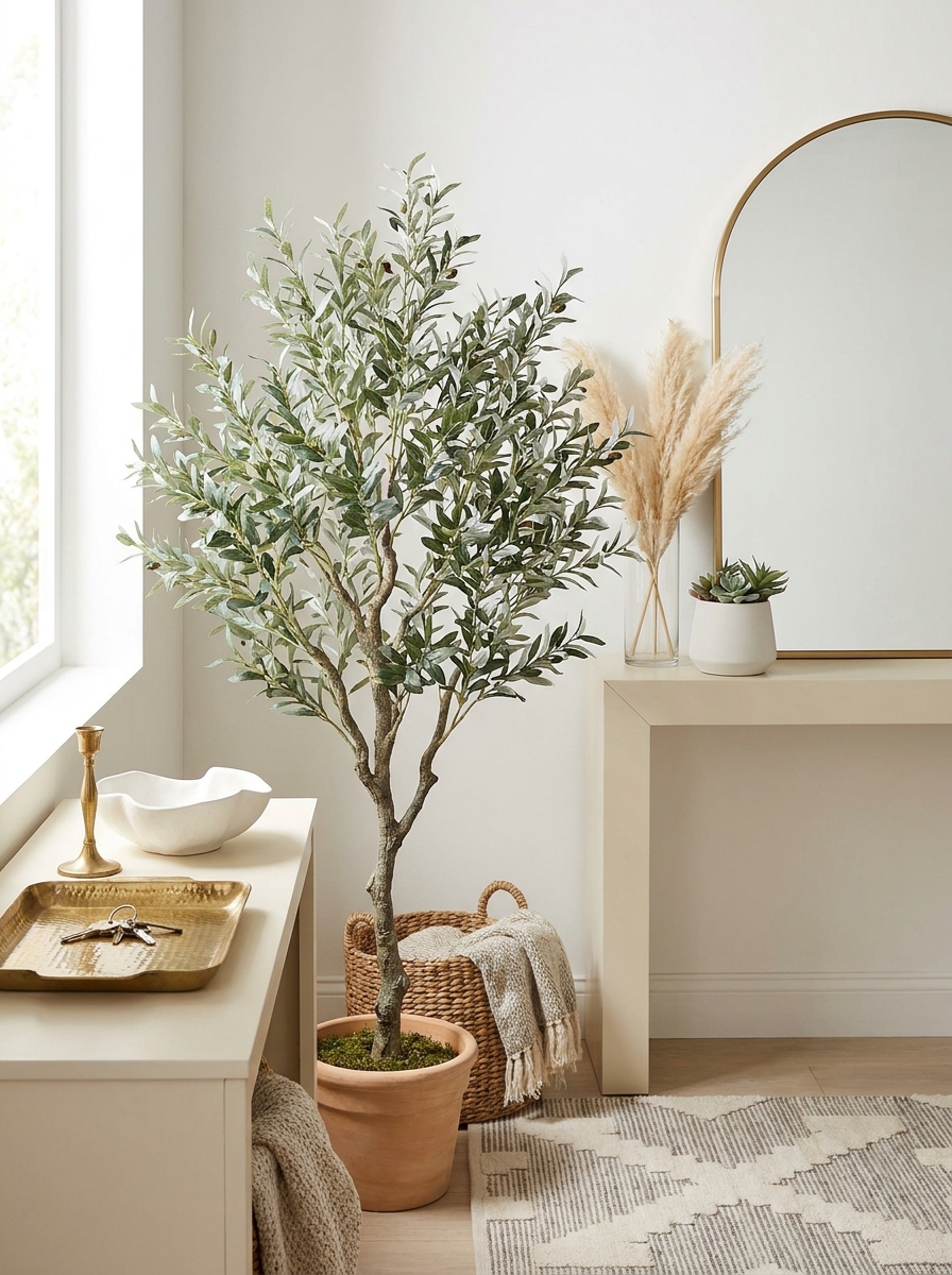 Faux Olive Tree in Natural Terracotta Pot