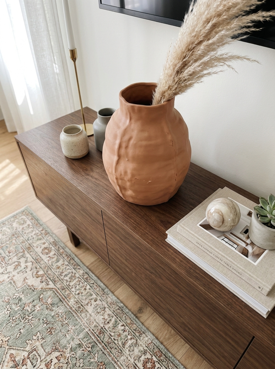 Sculptural Ceramic Vase with Organic Shape