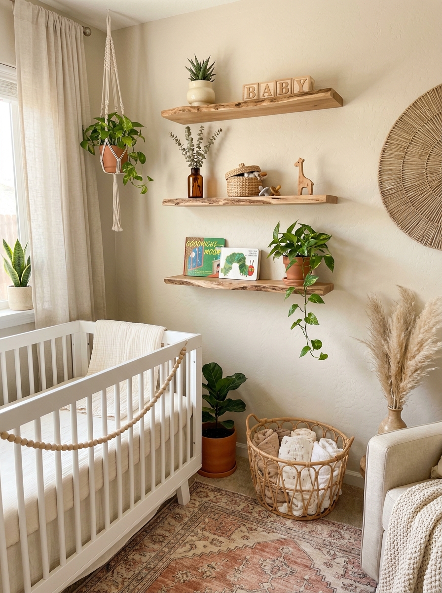 Live-Edge Wood Shelves That Bring the Outdoors Right In
