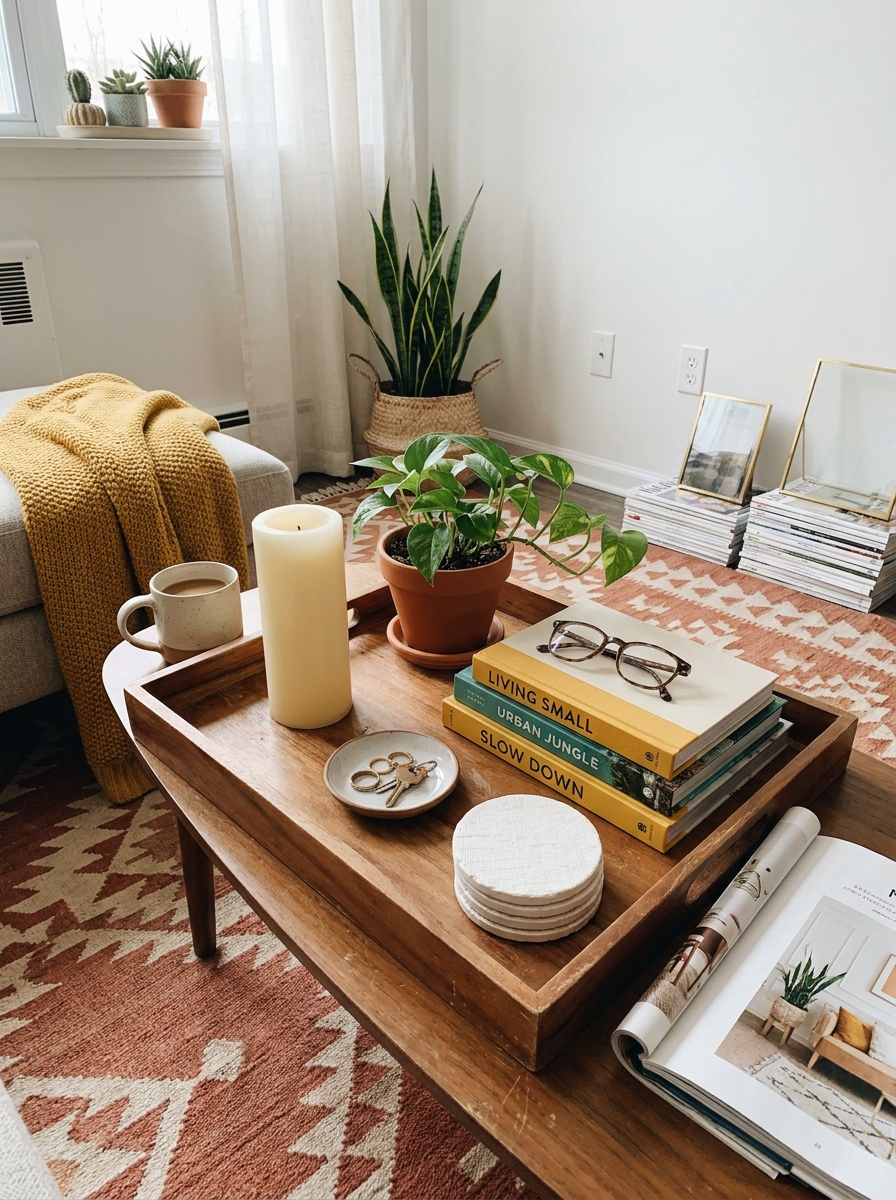 Use Trays to Corral and Elevate Your Stuff
