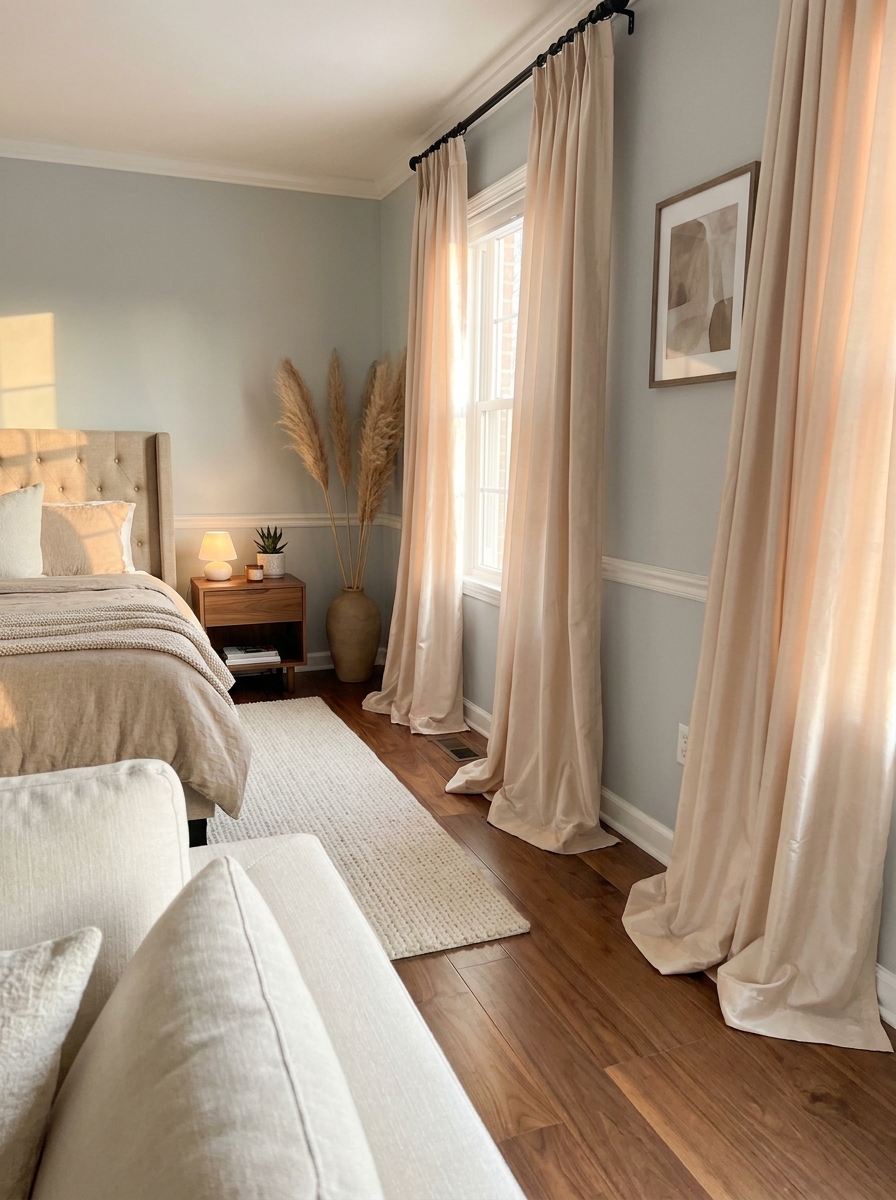 Choose Extra-Long Panels That Kiss or Puddle on the Floor